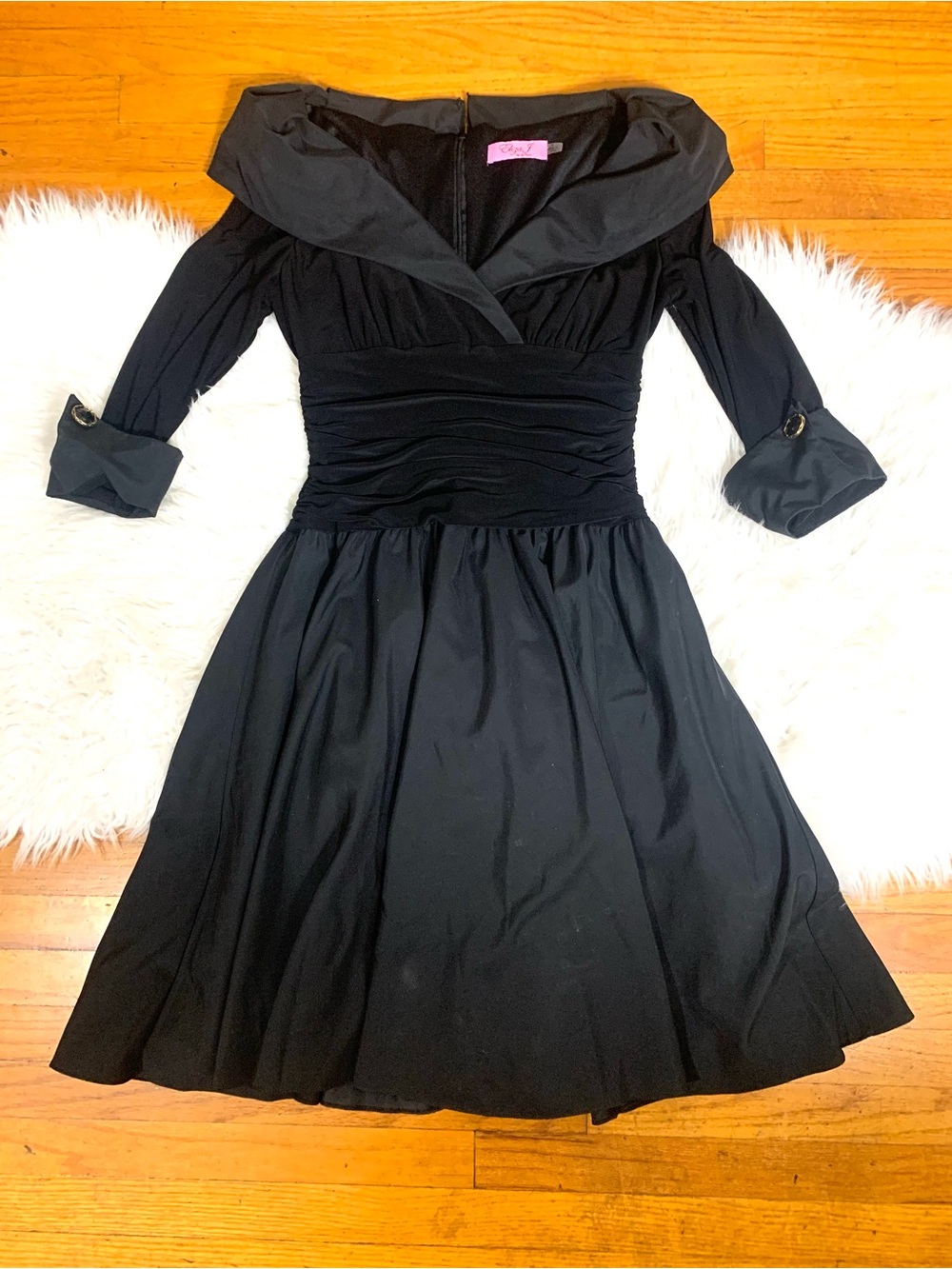 Eliza J Black Vintage-Inspired Dress